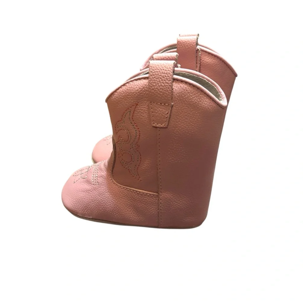 Mamtakon Leather Soft Soled Baby Cowgirl Boots 6-12m